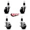 Service Caster 3-1/2'' Phenolic Wheel Swivel 1-1/2'' Expanding Stem Caster Set 2 Brakes, 4PK SCC-EX20S3514-PHR-2-TLB-2-112 - alternate 2